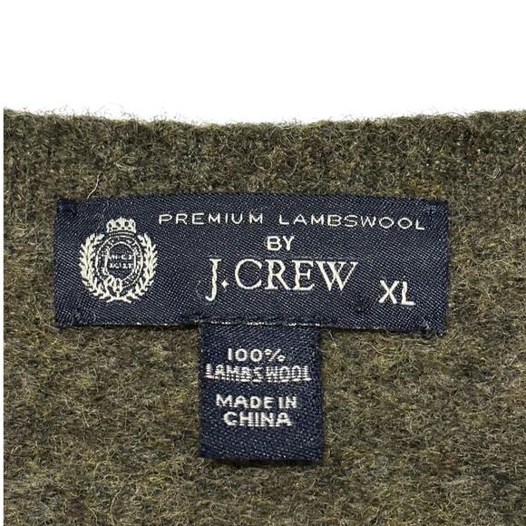 J Crew Vintage Lambswool Argyle Ladies XL Olive Purple Sweater - Picture 4 of 4